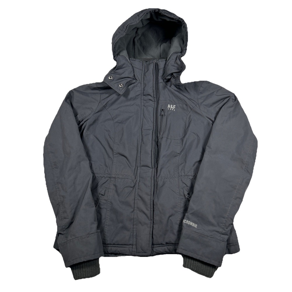 Abercrombie & Fitch All-Season Weather Warrior Hood Jacket Women's‎ Medium Gray